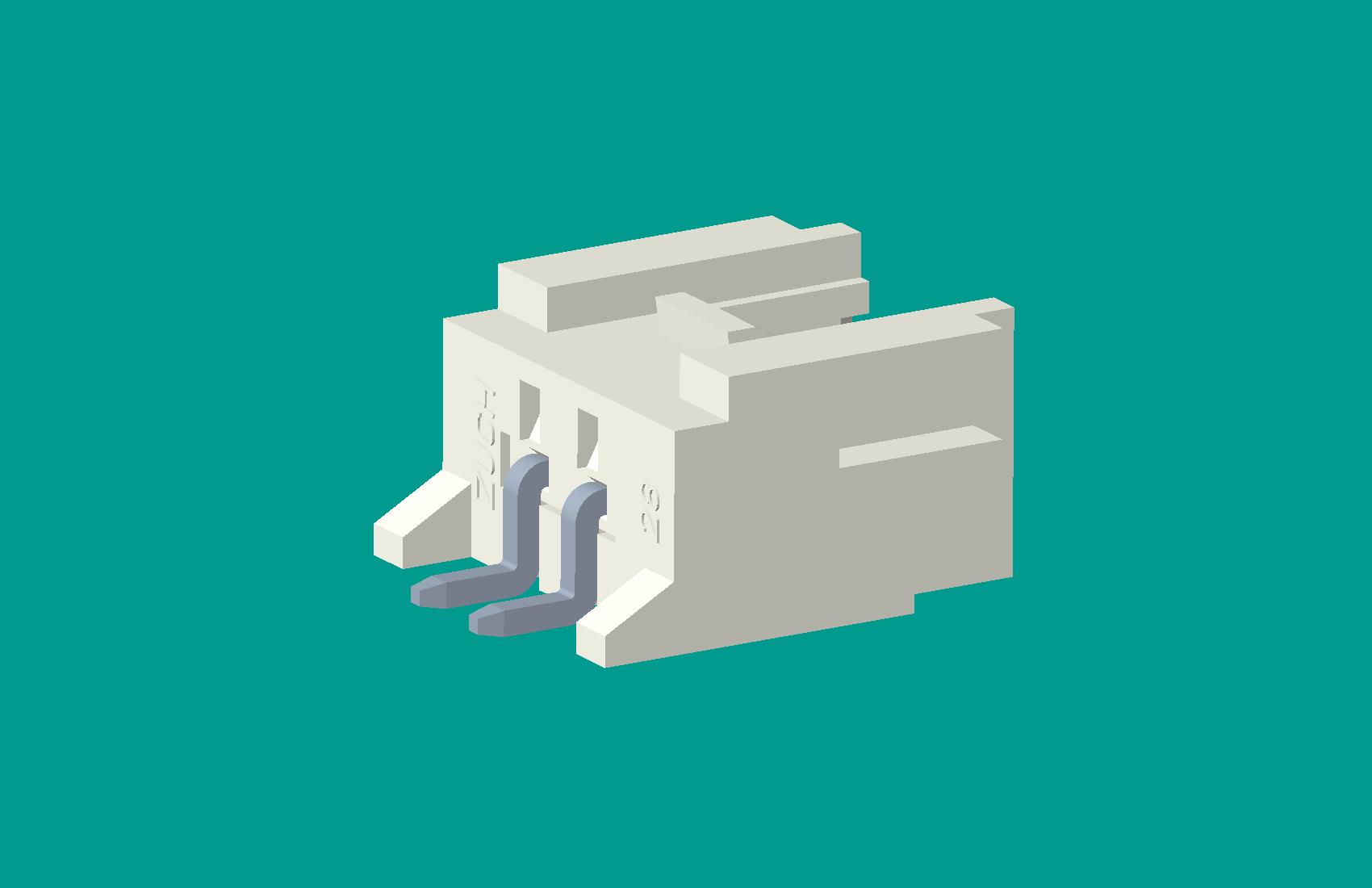 SMT-PH貼片彎針(臥貼)帶扣-2針SMT針座本色/LCP料