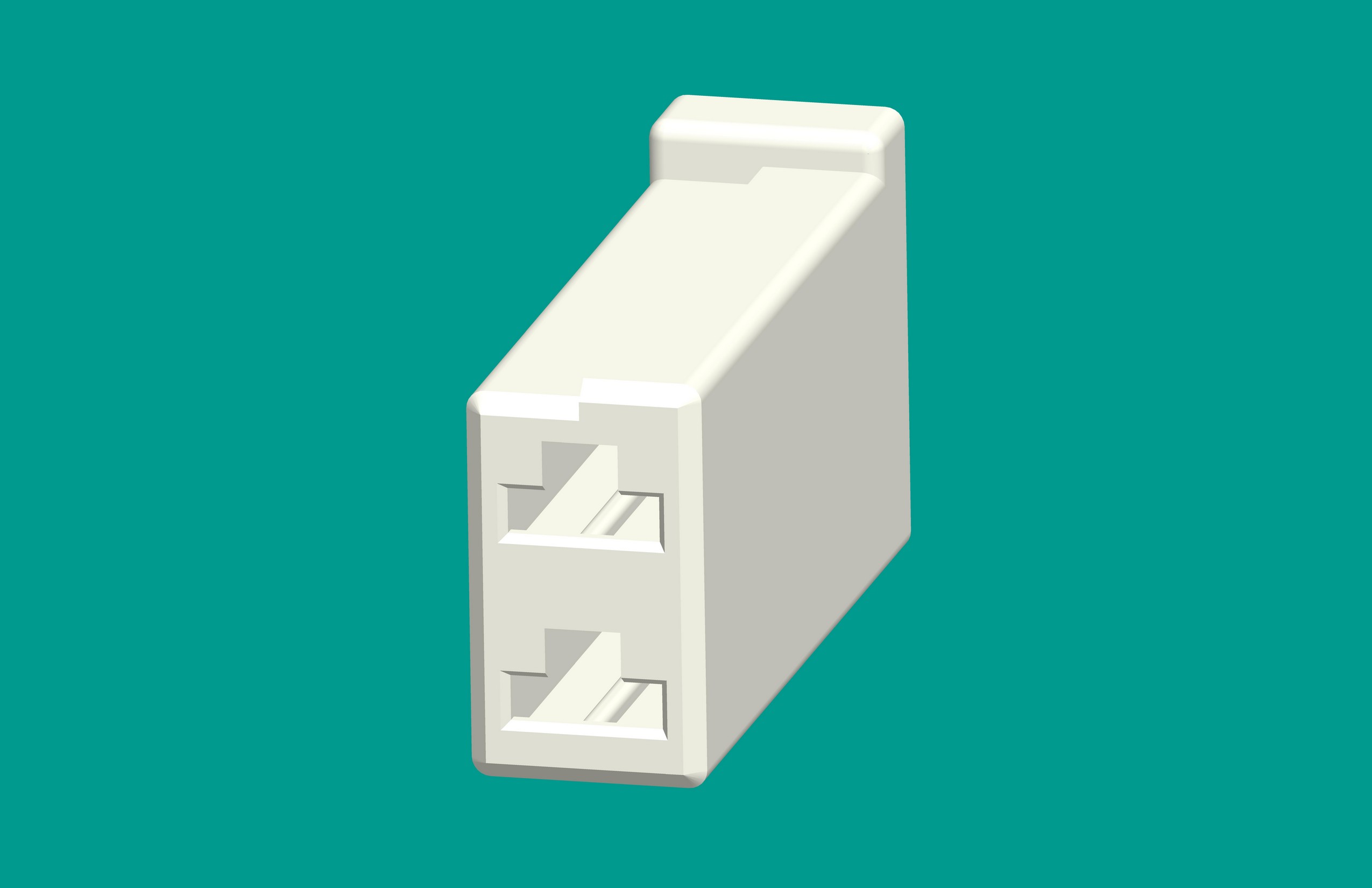 110（2.8）無扣塑件2孔白色-高灼熱絲